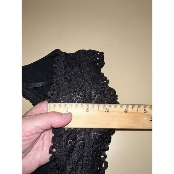 Live Love Dream Aeropostale Bra Women XS Black Lace Bralette Wireless Padded - Picture 10 of 16